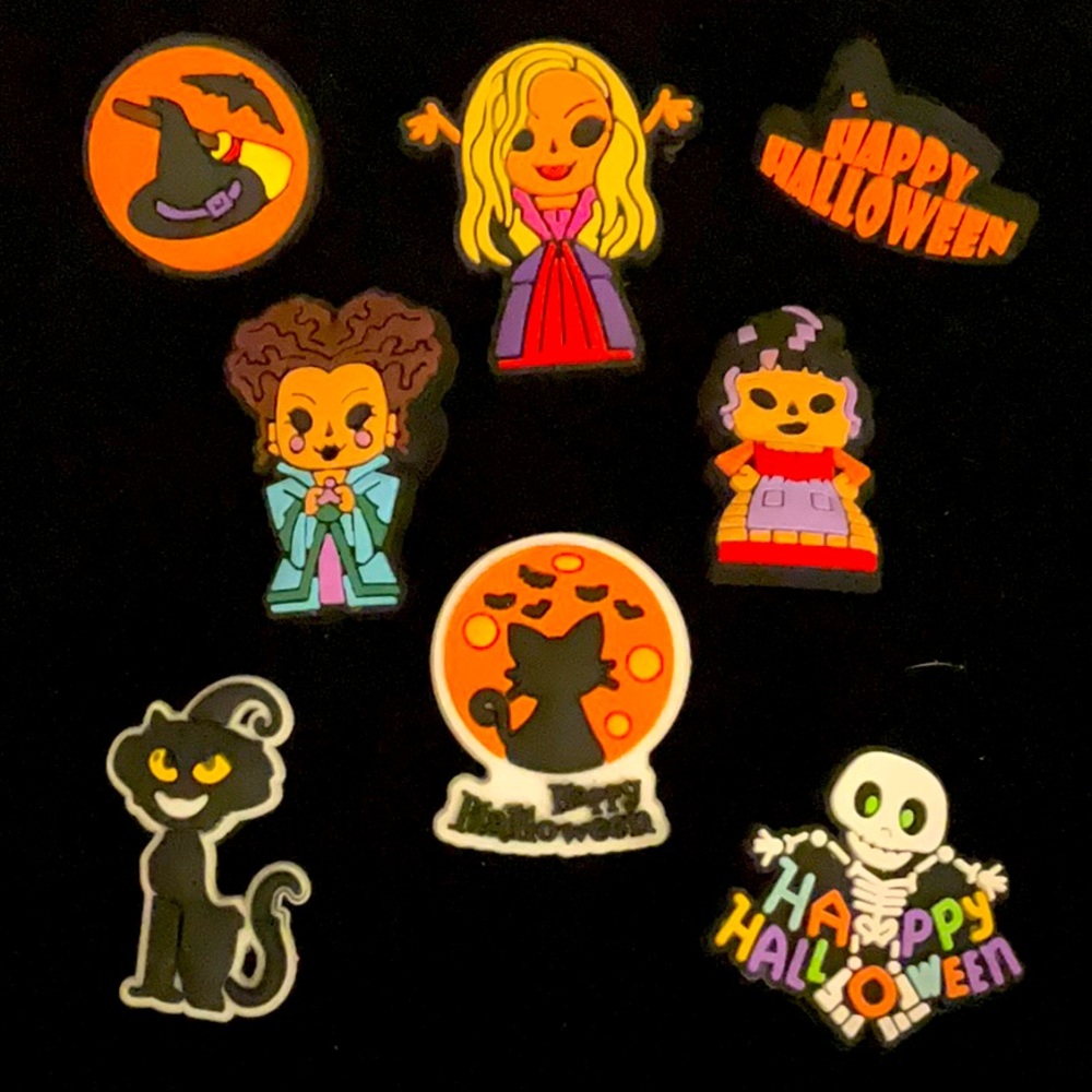 8pc Hocus Pocus Croc Charms